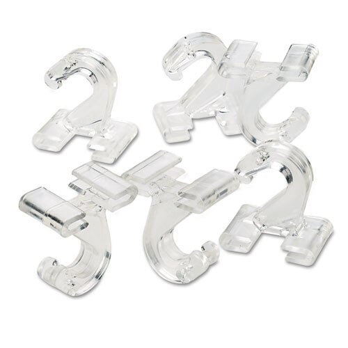 Clear Plastic Ceiling Hooks, 5/16 X 3/4 X 1 3/8, 6/pack Clear Plastic Ceiling Hooks, 5/16 X 3/4 X 1 3/8, 6/pack