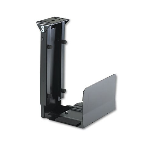 Ergo-comfort Fixed-mount Under Desk Cpu Holder, 7w X 9.5d X 14h, Black Ergo-comfort Fixed-mount Under Desk Cpu Holder, 7w X 9.5d X 14h, Black