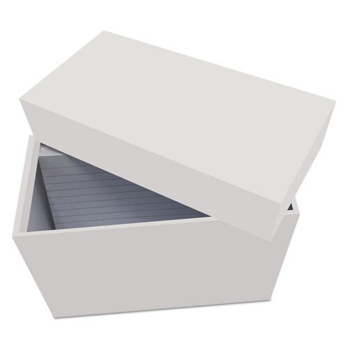 Index Card Box With 100 Ruled Index Cards, 4" X 6", Gray Index Card Box With 100 Ruled Index Cards, 4" X 6", Gray