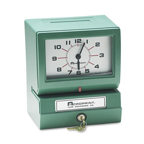 Model 150 Analog Automatic Print Time Clock With Month/date/1-12 Hours/minutes