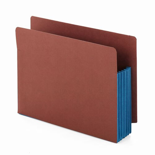 Redrope Drop-front End Tab File Pockets W/ Fully Lined Colored Gussets, 5.25" Expansion, Letter Size, Redrope/blue, 10/box Redrope Drop-front End Tab File Pockets W/ Fully Lined Colored Gussets, 5.25" Expansion, Letter Size, Redrope/blue, 10/box