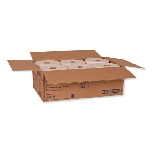 Hardwound Roll Towel, 7.88" X 1000 Ft, White, 6 Rolls/carton