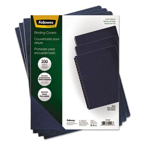 Linen Texture Binding System Covers, 11 X 8-1/2, Navy, 200/pack Linen Texture Binding System Covers, 11 X 8-1/2, Navy, 200/pack