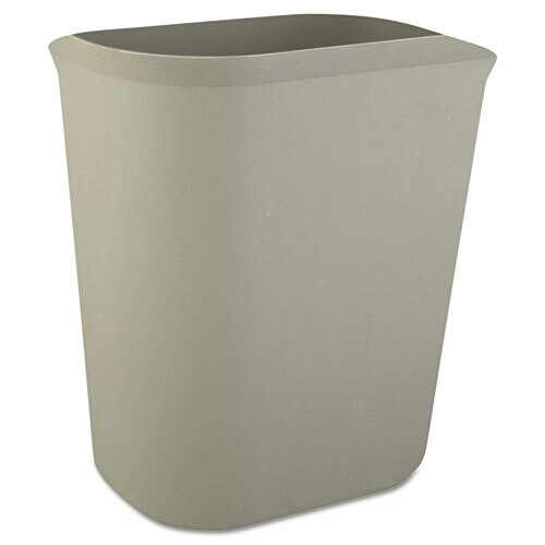 Fire-resistant Wastebasket, Rectangular, Fiberglass, 7 Gal, Gray Fire-resistant Wastebasket, Rectangular, Fiberglass, 7 Gal, Gray
