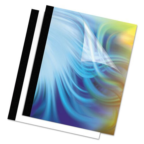 Thermal Binding System Covers, 180-sheet Cap, 11 X 8 1/2, Clear/black, 10/pack Thermal Binding System Covers, 180-sheet Cap, 11 X 8 1/2, Clear/black, 10/pack