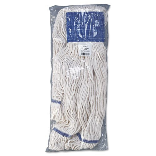 Super Loop Wet Mop Head, Cotton/synthetic Fiber, 5" Headband, X-large Size, White, 12/carton Super Loop Wet Mop Head, Cotton/synthetic Fiber, 5" Headband, X-large Size, White, 12/carton
