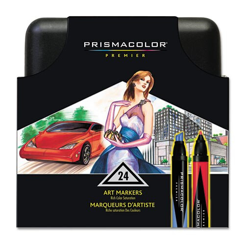 Premier Art Marker Set, Fine/broad Bullet/chisel Tips, Assorted Colors, 12/set Premier Art Marker Set, Fine/broad Bullet/chisel Tips, Assorted Colors, 12/set
