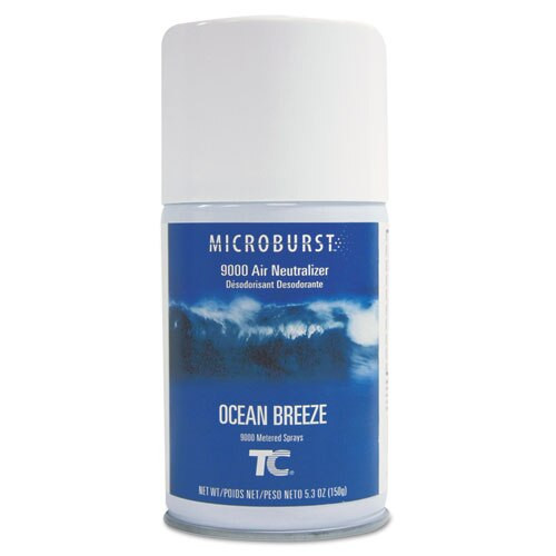 Tc Microburst 9000 Air Freshener Refill, Ocean Breeze, 5.3 Oz Aerosol, 4/carton Tc Microburst 9000 Air Freshener Refill, Ocean Breeze, 5.3 Oz Aerosol, 4/carton