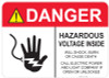 Danger Hazardous Voltage Inside #53-328 thru 70-328