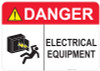 Danger Electrical Equipment #53-348 thru 70-348