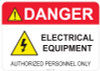 Danger Electrical Equipment #53-350 thru 70-350