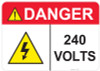Danger 240 Volts - #53-432 thru 70-432