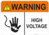 Warning High Voltage #53-711 thru 70-711