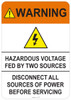 55-722 OSHA WARNING Sign: Warning Hazardous Voltage. Available in vinyl label, aluminum sign, and reflective options. OSHA compliant safety signage.