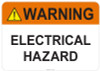 55-735 OSHA WARNING Sign: Warning Electrical Hazard. Available in vinyl label, aluminum sign, and reflective options. OSHA compliant safety signage.