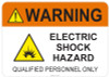 Warning Electric Shock Hazard #53-742 thru 70-742