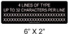CUSTOM 4 LINE 1/4" LETTERS LABEL