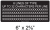 CUSTOM 6 LINE 1/4" LETTERS LABEL