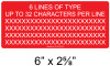 CUSTOM 6 LINE 1/4" LETTERS LABEL