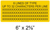 CUSTOM 6 LINE 1/4" LETTERS LABEL