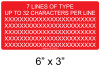 CUSTOM 7 LINE 1/4" LETTERS LABEL