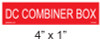 DC COMBINER BOX PLACARD