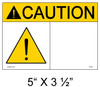 Solar Warning Label - 5" x 3 1/2" - Custom - Item #05-541