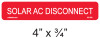 SOLAR AC DISCONNECT LABEL