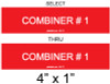 COMBINER #1 1/4" LETTERS SPECIFY HOW MANY COMB CUSTOM PLACARD