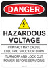 Danger Hazardous Voltage, #53-123 thru 70-123