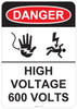 Danger High Voltage, #53-245 thru 70-245