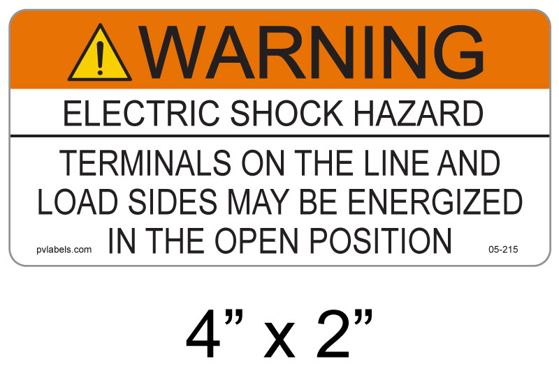Solar Warning Labels & NEC Compliant Electrical Labels | PV Labels