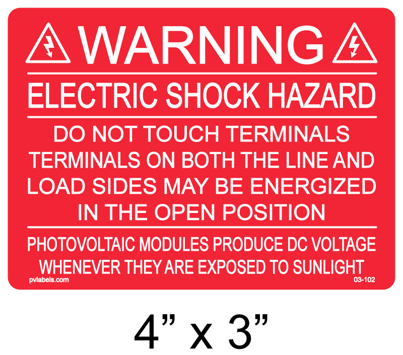 aone warning label （超希少モデル） WARNING ELECTRIC SHOCK HAZARD DO NOT TOUCH TERM (03-102) LABEL