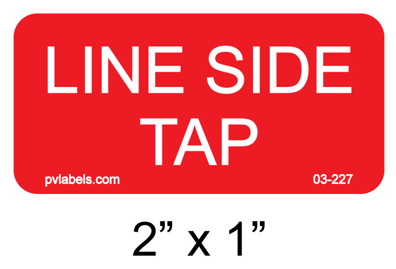 03-227 | SOLAR LABEL - LINE SIDE - TAP | PV LABELS