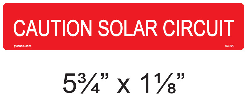 03-329 | SOLAR LABEL - CAUTION SOLAR CIRCUIT 690.4(F) | PV LABELS