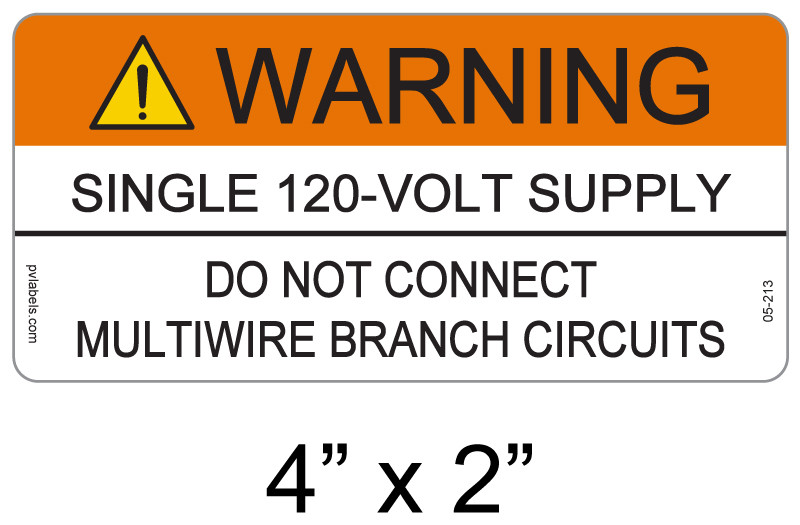 05-213 | SOLAR LABEL - WARNING - SINGLE 120 690.10(C) | PV LABELS
