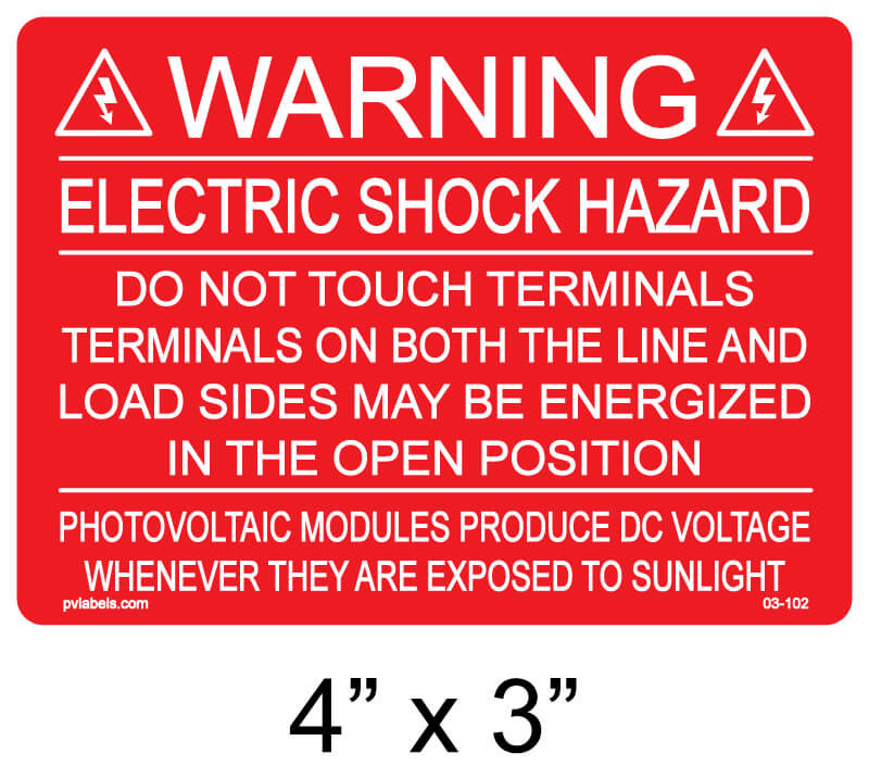 aone warning label （超希少モデル） WARNING ELECTRIC SHOCK HAZARD DO NOT TOUCH TERM (03-102) LABEL