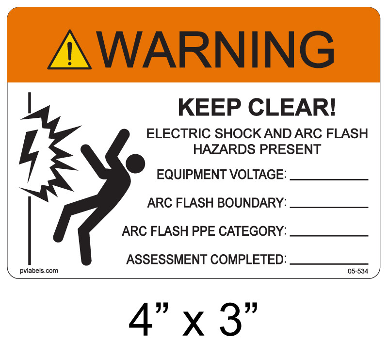 Warning - Keep Clear - Electric Shock And Arc Flash - Hazard