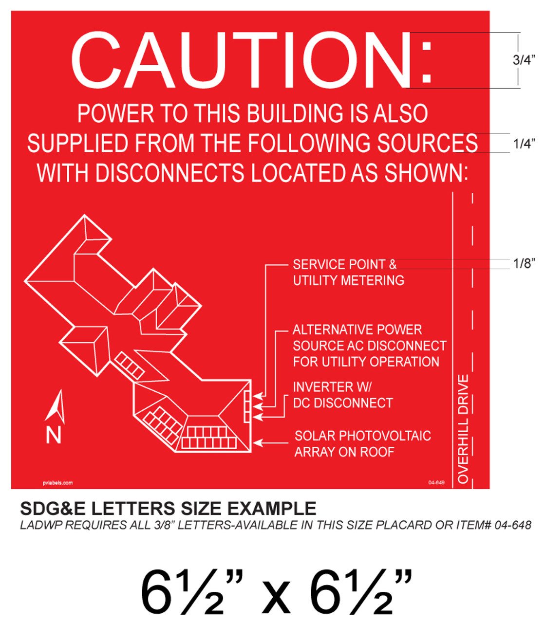 04-649 SOLAR MAP PLACARD