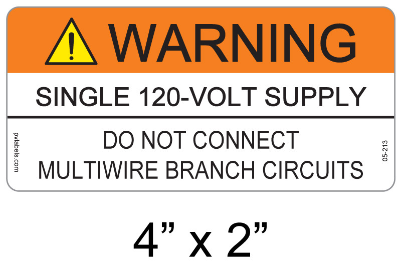 05-213 | SOLAR LABEL - WARNING - SINGLE 120 690.10(C) | PV LABELS