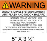 03-600, SOLAR CUSTOM LABEL - ESS MFG. - RATED NEC 2020 706.4