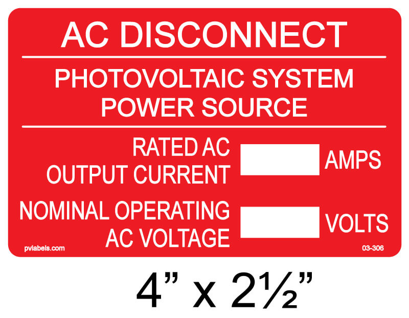 LABELS - 2020 NEC 690 - PV Labels