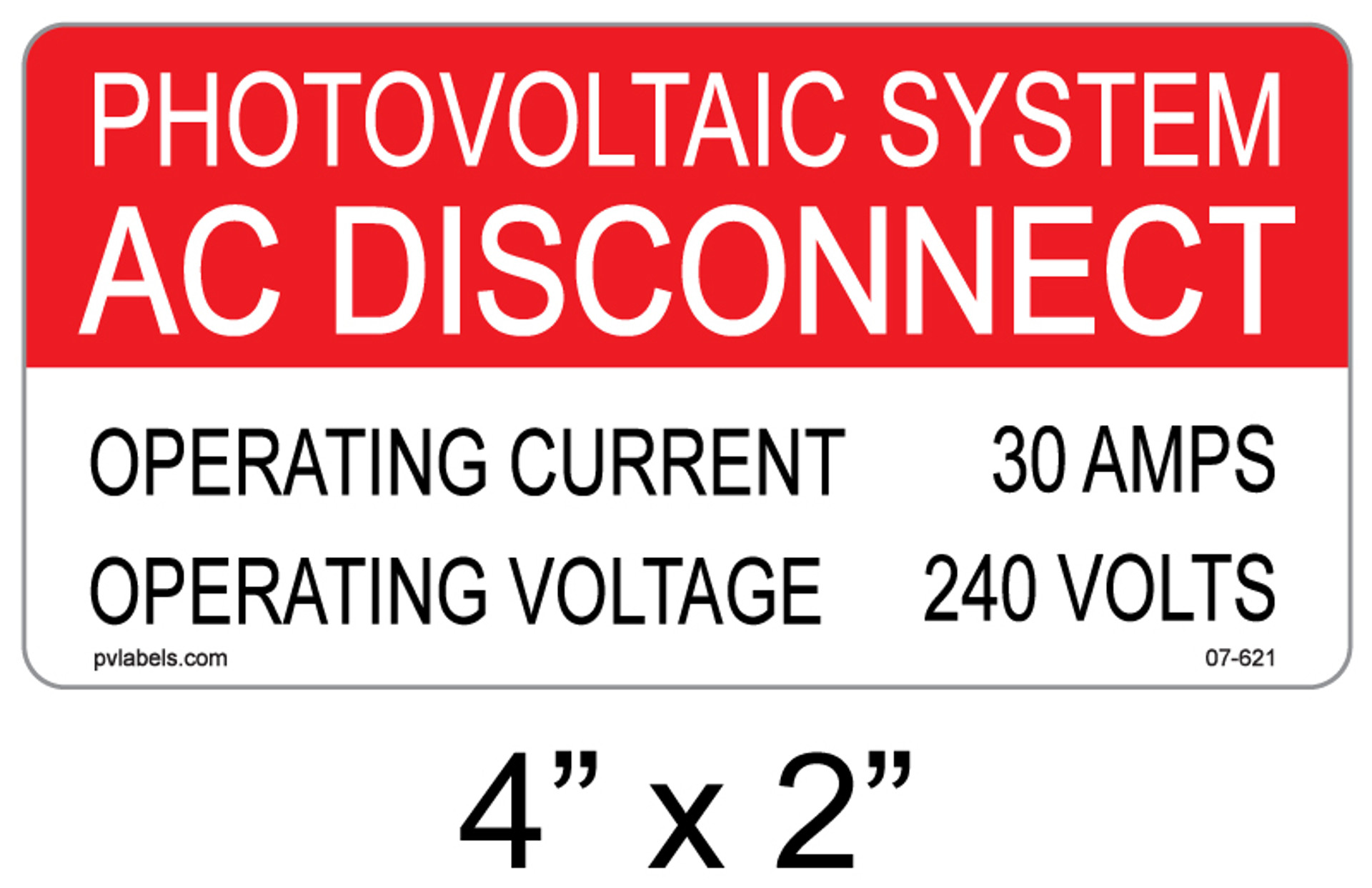 03-600, SOLAR CUSTOM LABEL - ESS MFG. - RATED NEC 2020 706.4