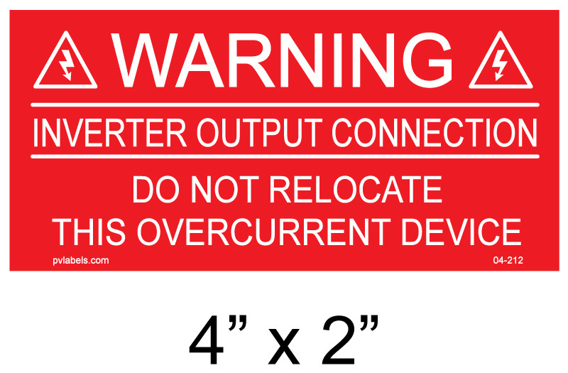 04-335 | SOLAR PLACARD - CAUTION SOLAR ELECTRIC - | PV LABELS