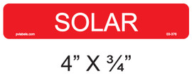 Solar Label - Item 03-376