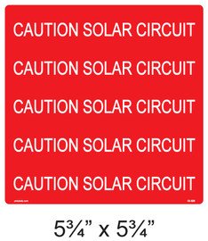 Solar Label -Caution DC Circuit - Conduit Label