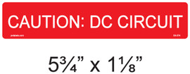 CAUTION: DC CIRCUIT - PV Labels #03-374