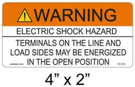 Solar Warning Sign - 4" X 2" - 3/16" Letters - Item #07-215