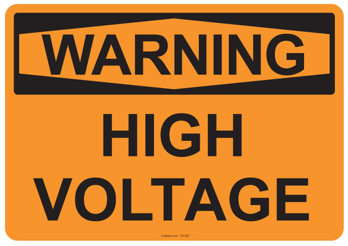Warning High Voltage, #53-507 thru 70-507