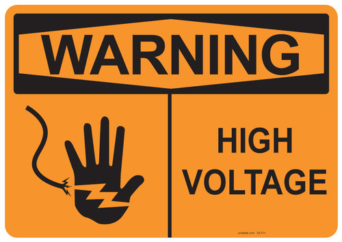 Warning High Voltage, #53-511 thru 70-511